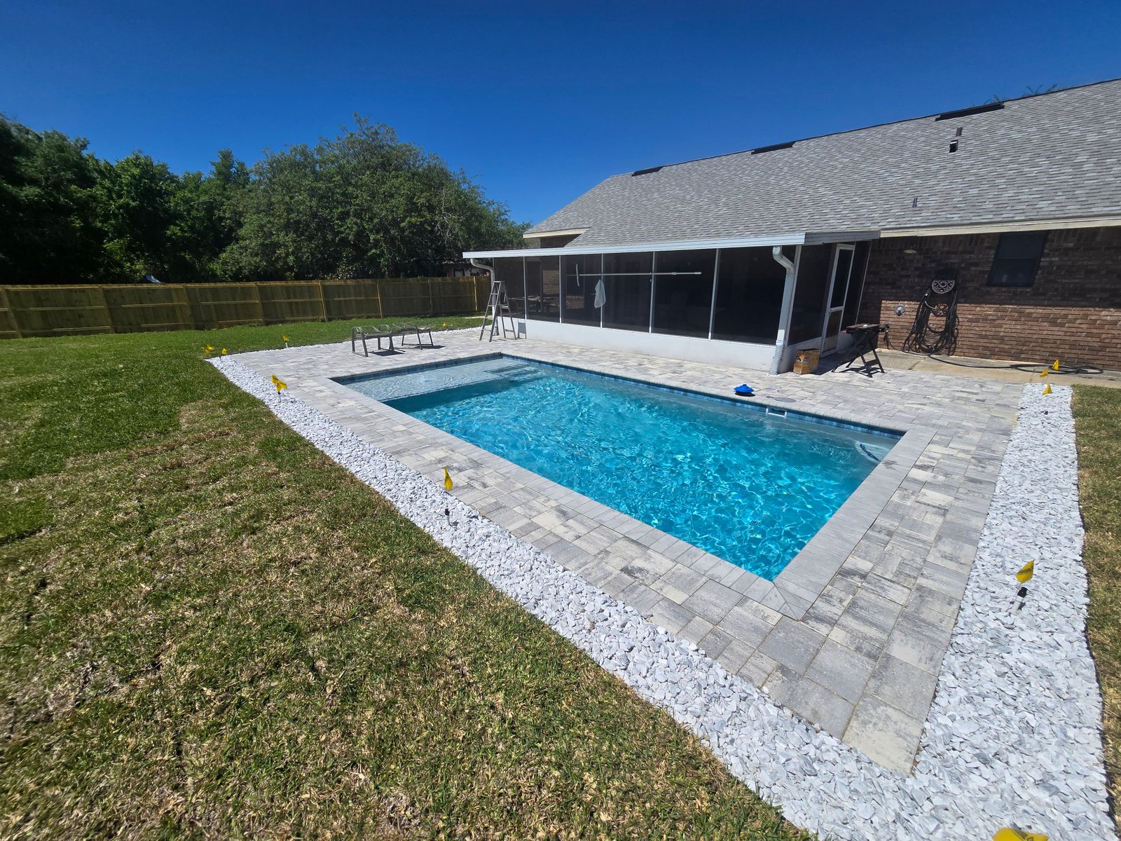 Modern Geometric pool project in Florida